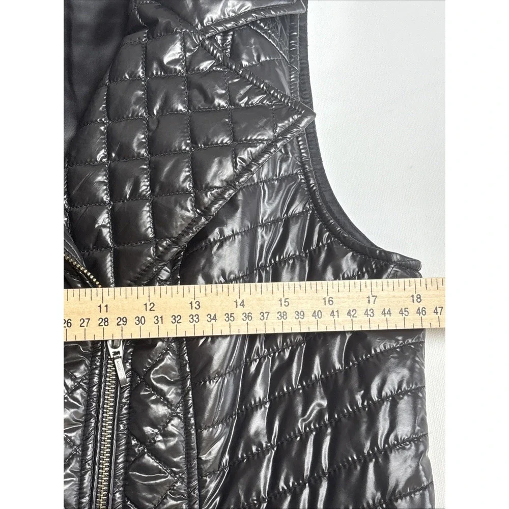 Talbots Women's Size M Quilted Puffer Vest Black Pockets Zipper Whimsigoth‎ - Picture 4 of 8